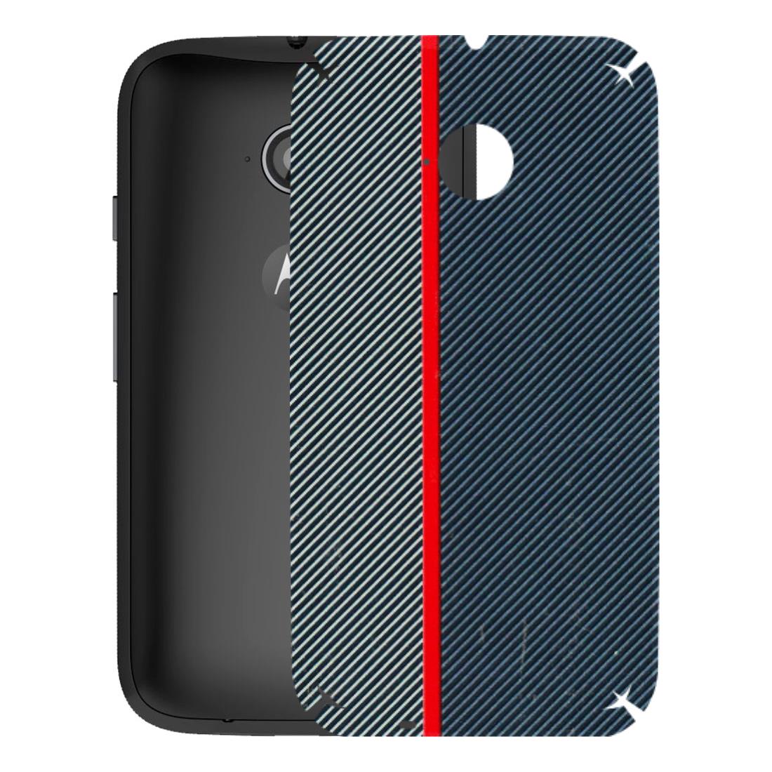 Motorola Phone Skins (All Models) - Blue Sober Lines - 3D Embossed Finish (L-305) Motorola Moto E2