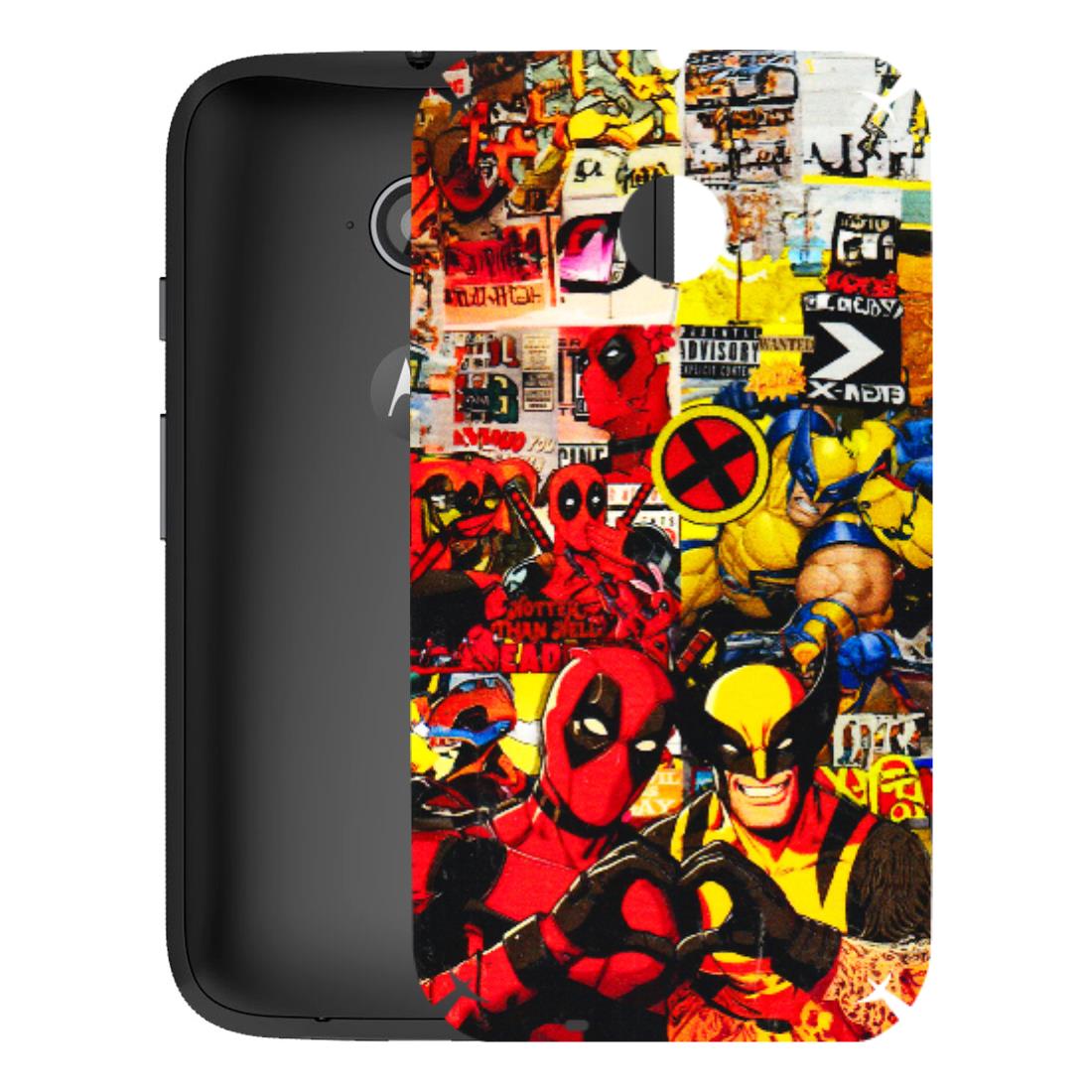 Motorola Phone Skins (All Models) - Spidy Wolverine - 3D Embossed Finish (L-310) Motorola Moto E2