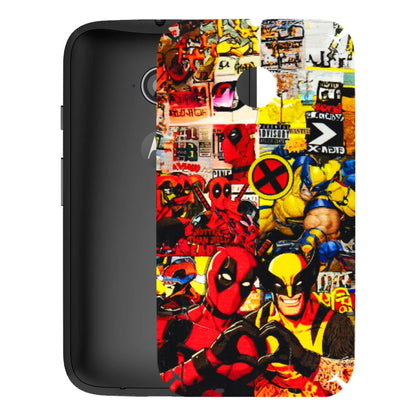 Motorola Phone Skins (All Models) - Spidy Wolverine - 3D Embossed Finish (L-310) Motorola Moto E2
