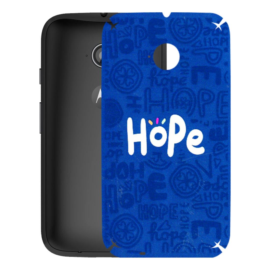 Motorola Phone Skins (All Models) - Hope Doodles Blue - 3D Embossed Finish (L-43) Motorola Moto E2
