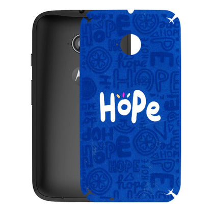Motorola Phone Skins (All Models) - Hope Doodles Blue - 3D Embossed Finish (L-43) Motorola Moto E2
