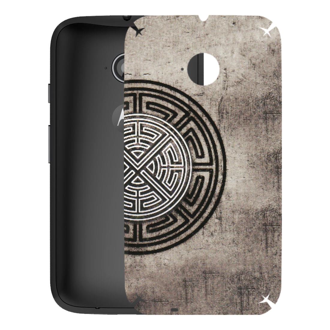Motorola Phone Skins (All Models) - Mysterious Circular Design - 3D Embossed Finish (L-63) Motorola Moto E2