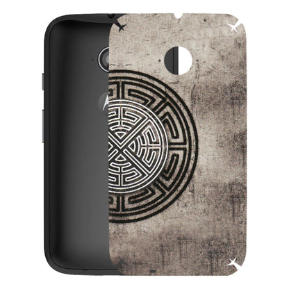 Motorola Phone Skins (All Models) - Mysterious Circular Design - 3D Embossed Finish (L-63) Motorola Moto E2