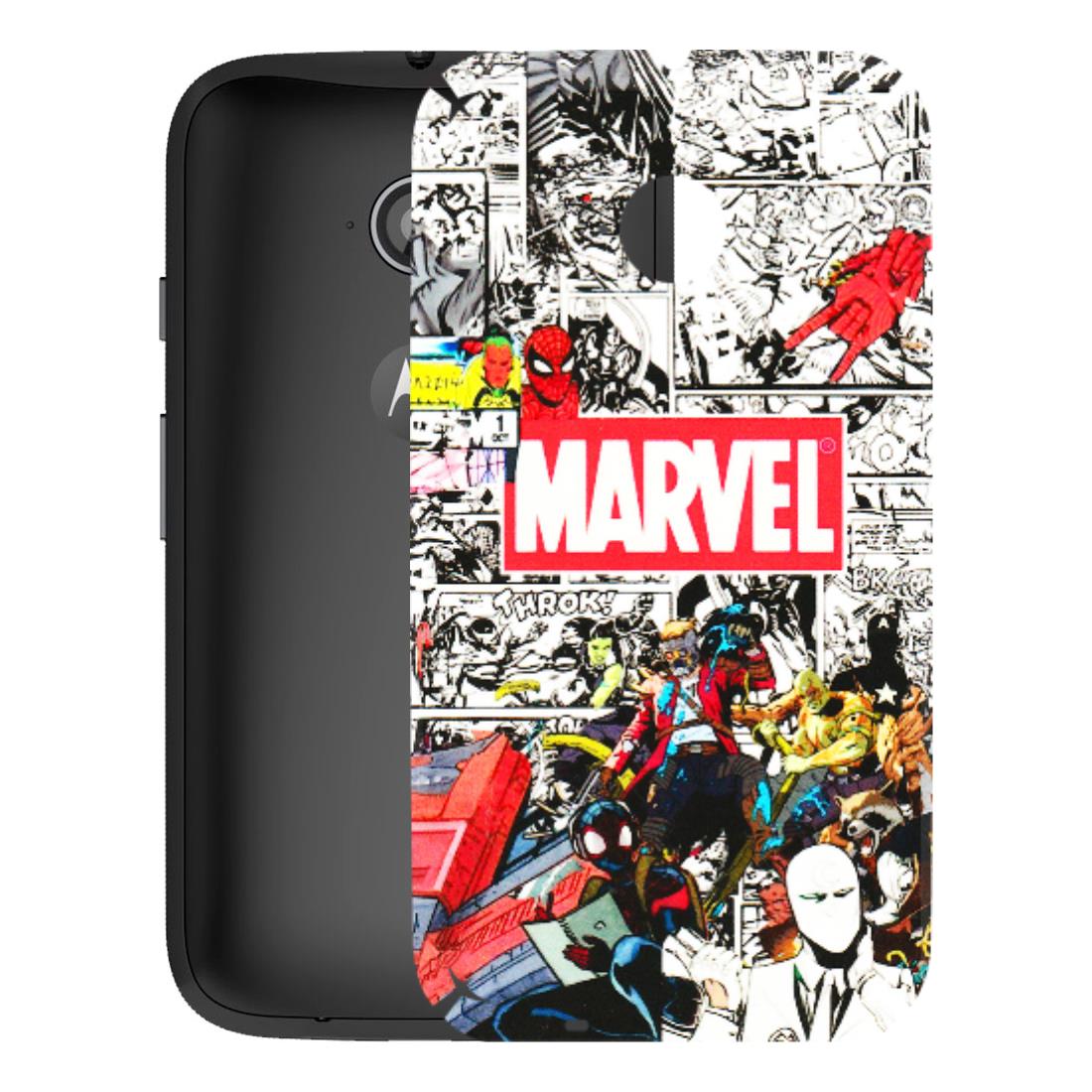 Motorola Phone Skins (All Models) - Marvel Colorful Comic - 3D Embossed Finish (L-64) Motorola Moto E2