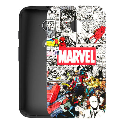 Motorola Phone Skins (All Models) - Marvel Colorful Comic - 3D Embossed Finish (L-64) Motorola Moto E2
