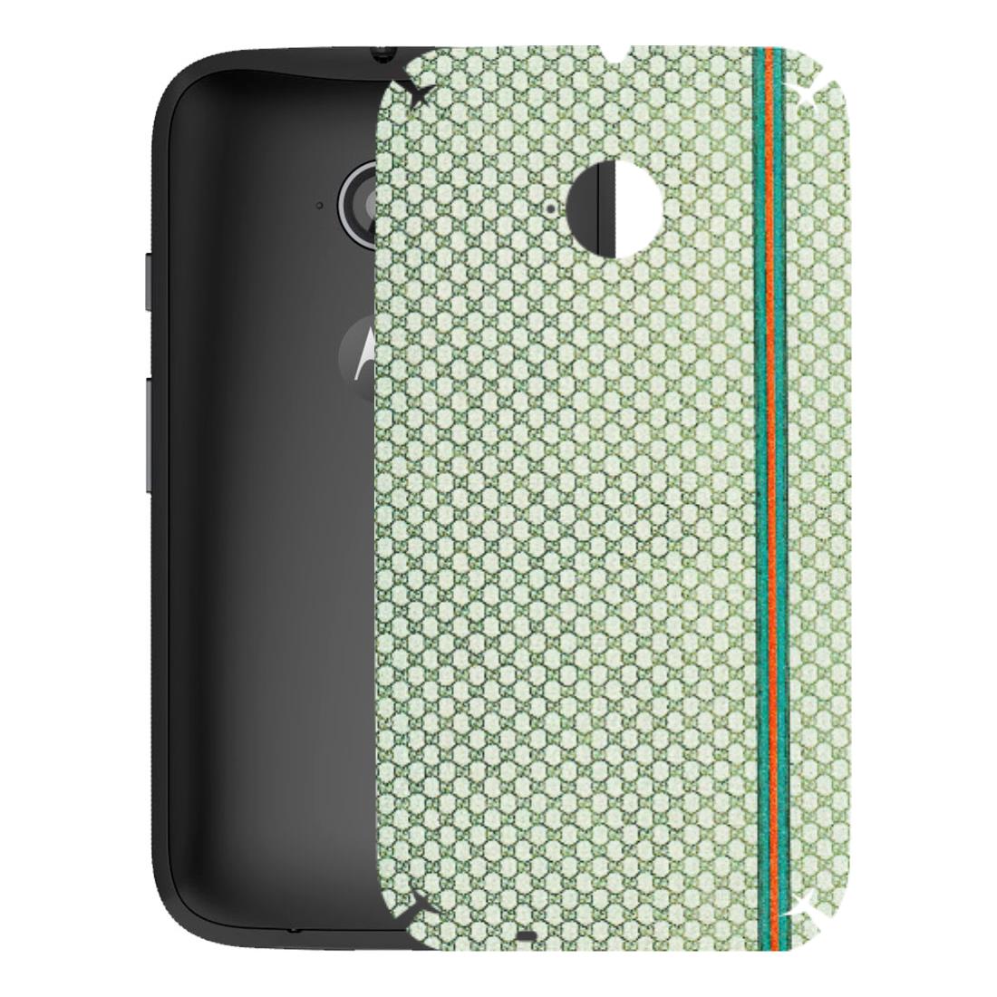 Motorola Phone Skins (All Models) - Gucci Fabric Pattern - 3D Embossed Finish (L-73) Motorola Moto E2