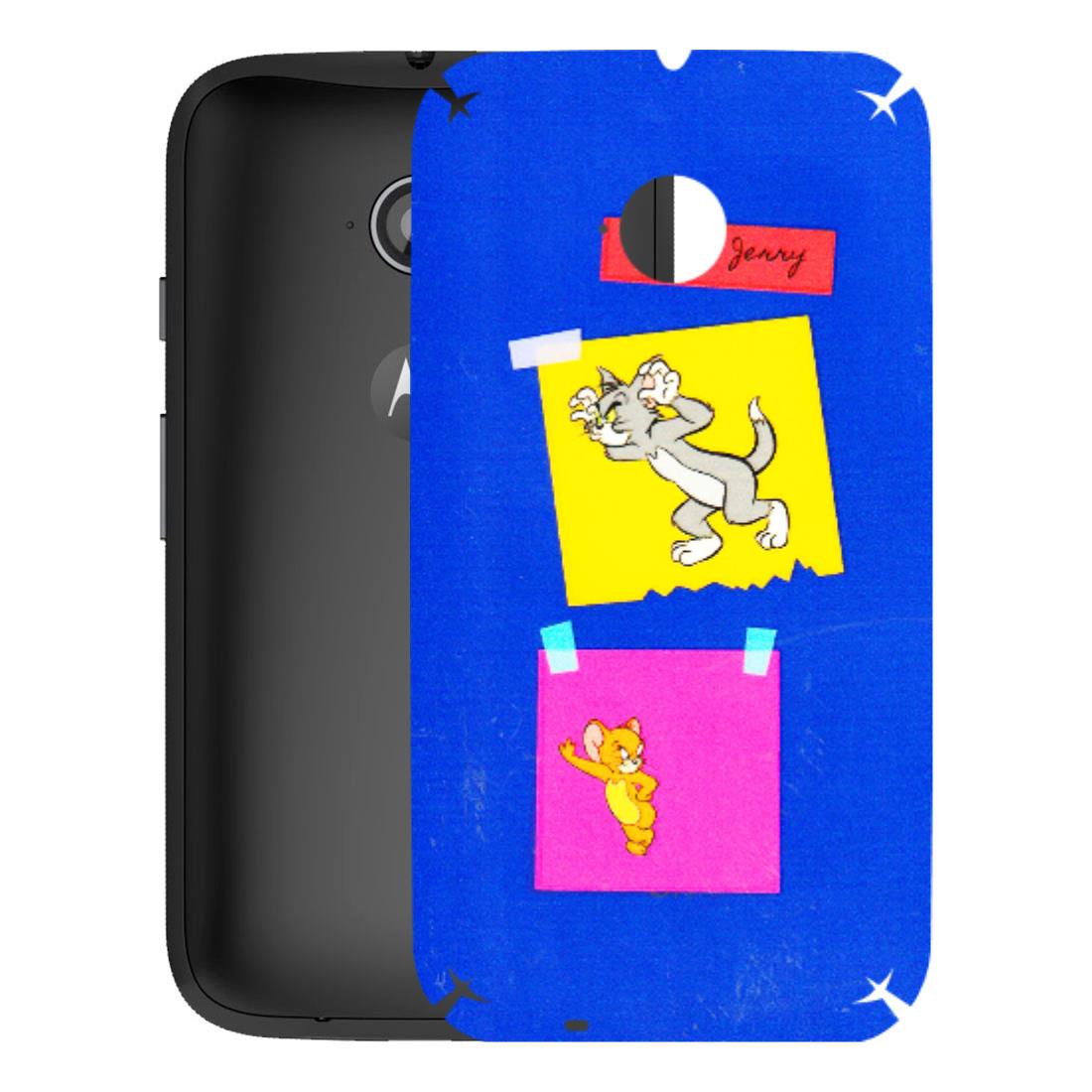 Motorola Phone Skins (All Models) - Tom N Jerry Sticky Notes - 3D Embossed Finish (L-88) Motorola Moto E2