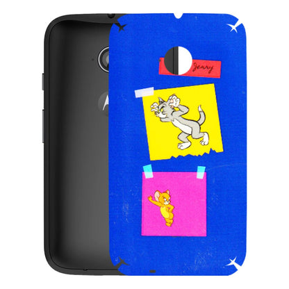 Motorola Phone Skins (All Models) - Tom N Jerry Sticky Notes - 3D Embossed Finish (L-88) Motorola Moto E2