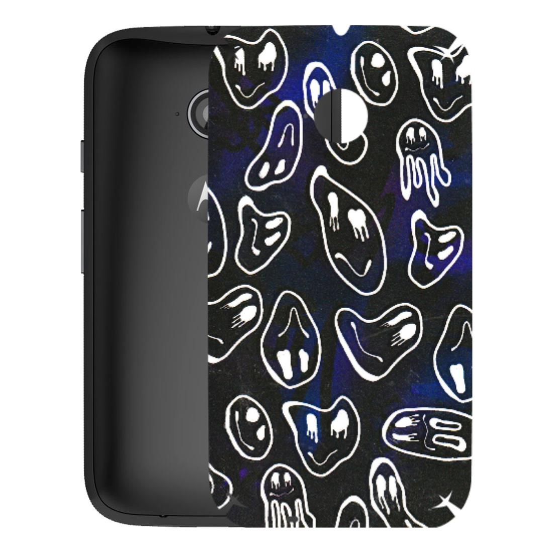 Motorola Phone Skins (All Models) - Distorted Smileys - 3D Embossed Finish (L-92) Motorola Moto E2