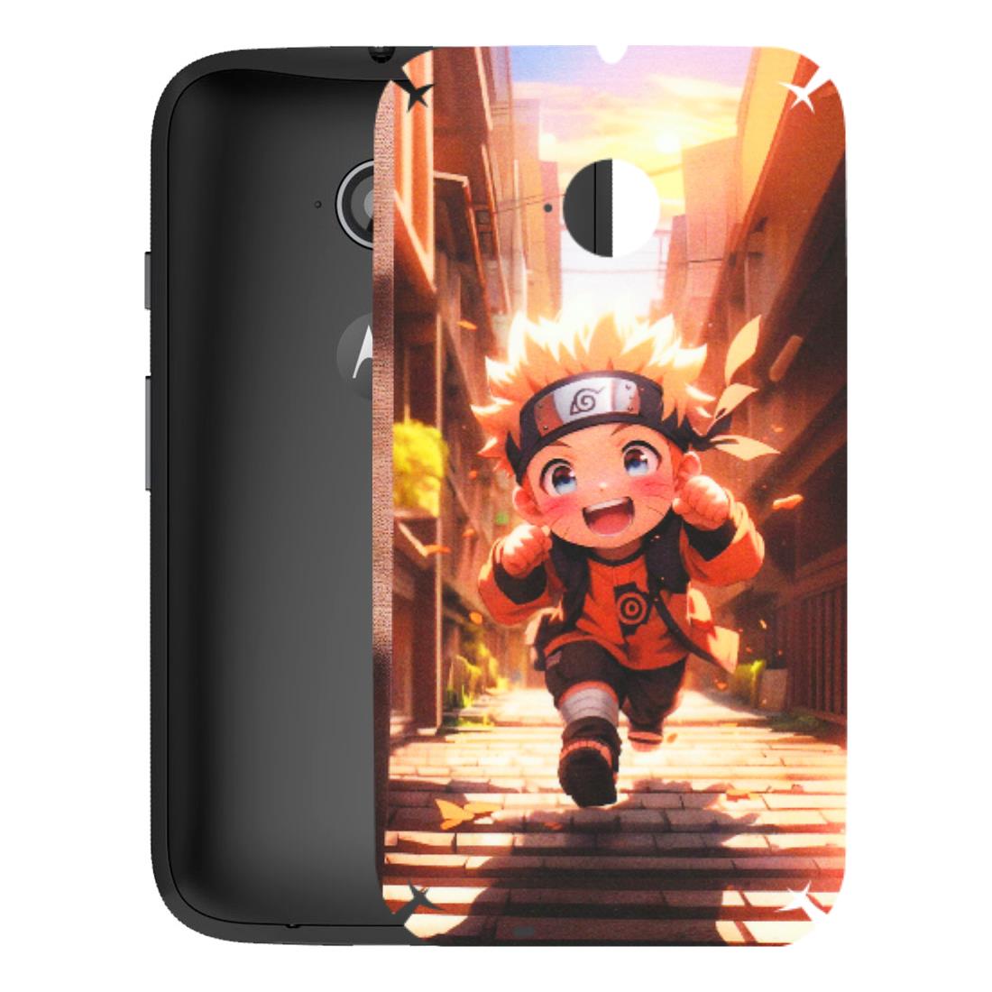 Motorola Phone Skins (All Models) - Naruto Cute Toon Running - Matte Finish (M-04) Motorola Moto E2