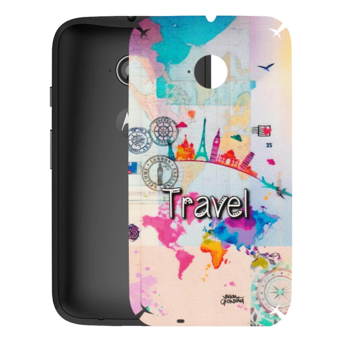 Motorola Phone Skins (All Models) - Travel The Wonders - Matte Finish (M-108) Motorola Moto E2