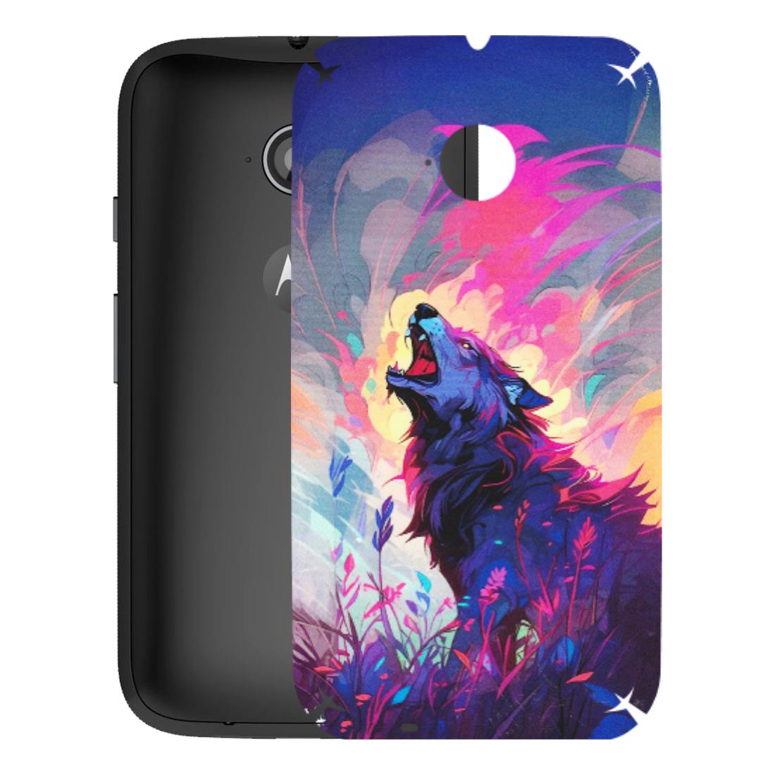 Motorola Phone Skins (All Models) - New Wild Wolf Abstract - Matte Finish (M-125) Motorola Moto E2