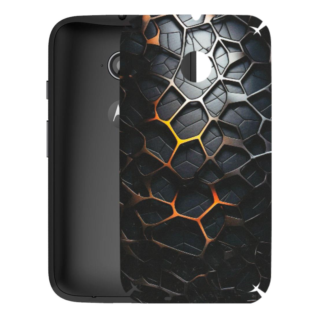 Motorola Phone Skins (All Models) - New Abstract Graphite Tiles - Matte Finish (M-130) Motorola Moto E2