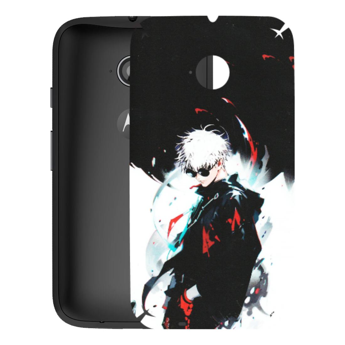 Motorola Phone Skins (All Models) - Gojo Powerful Charater Kaisen Anime - Matte Finish (M-144) Motorola Moto E2