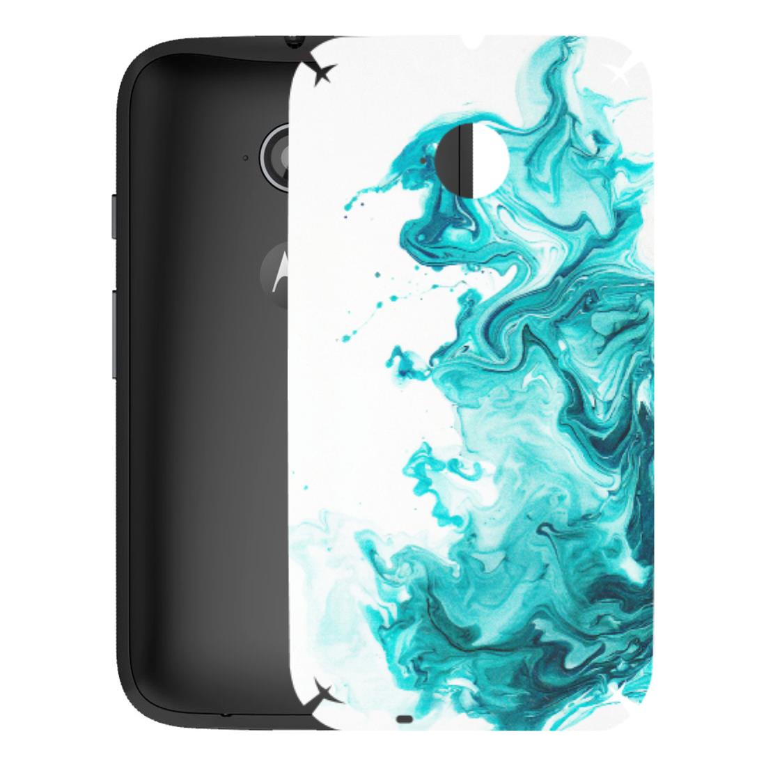Motorola Phone Skins (All Models) - Sky Blue Abstract Colour - Matte Finish (M-146) Motorola Moto E2