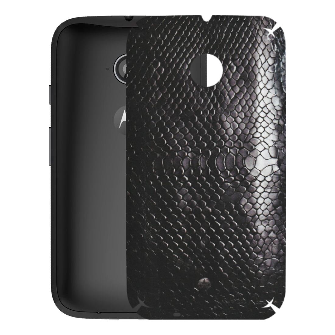 Motorola Phone Skins (All Models) - Black Snack Leather - Matte Finish (M-147) Motorola Moto E2