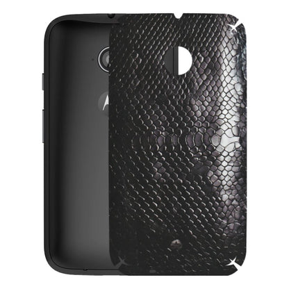 Motorola Phone Skins (All Models) - Black Snack Leather - Matte Finish (M-147) Motorola Moto E2