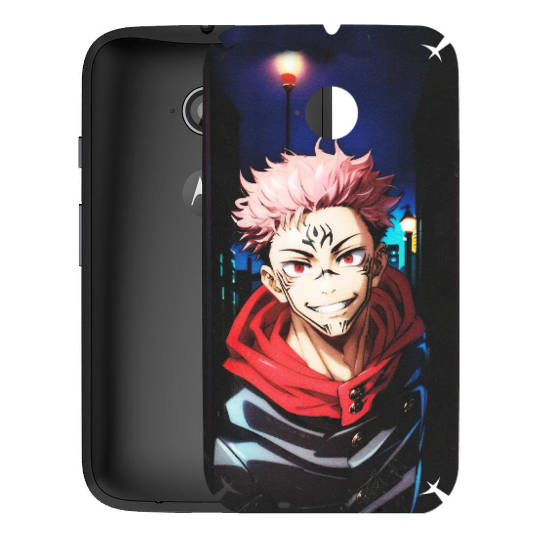 Motorola Phone Skins (All Models) - Yuji Itadori Funny Face Anime - Matte Finish (M-152) Motorola Moto E2