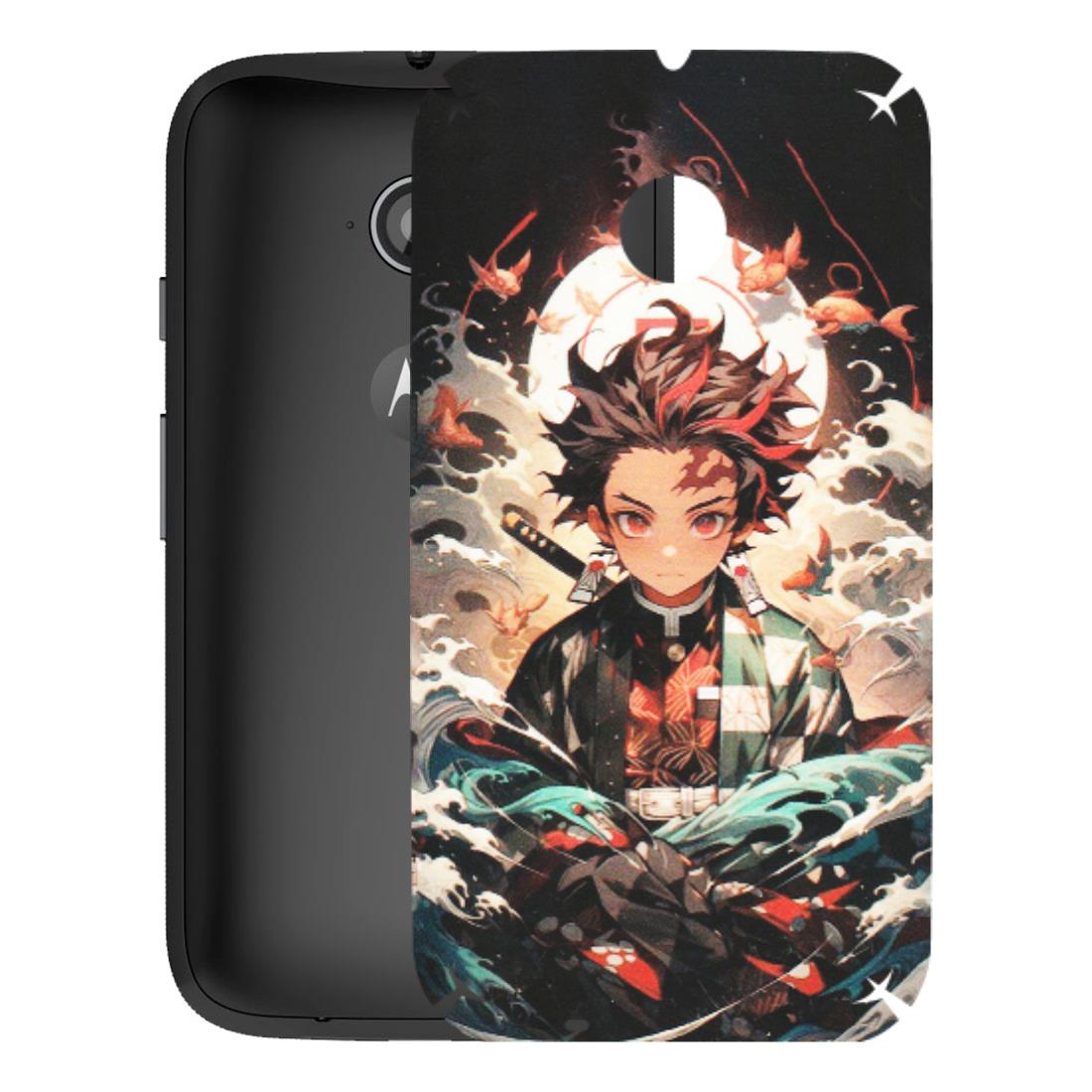 Motorola Phone Skins (All Models) - Tanjiro Demon Slayer Anime - Matte Finish (M-158) Motorola Moto E2