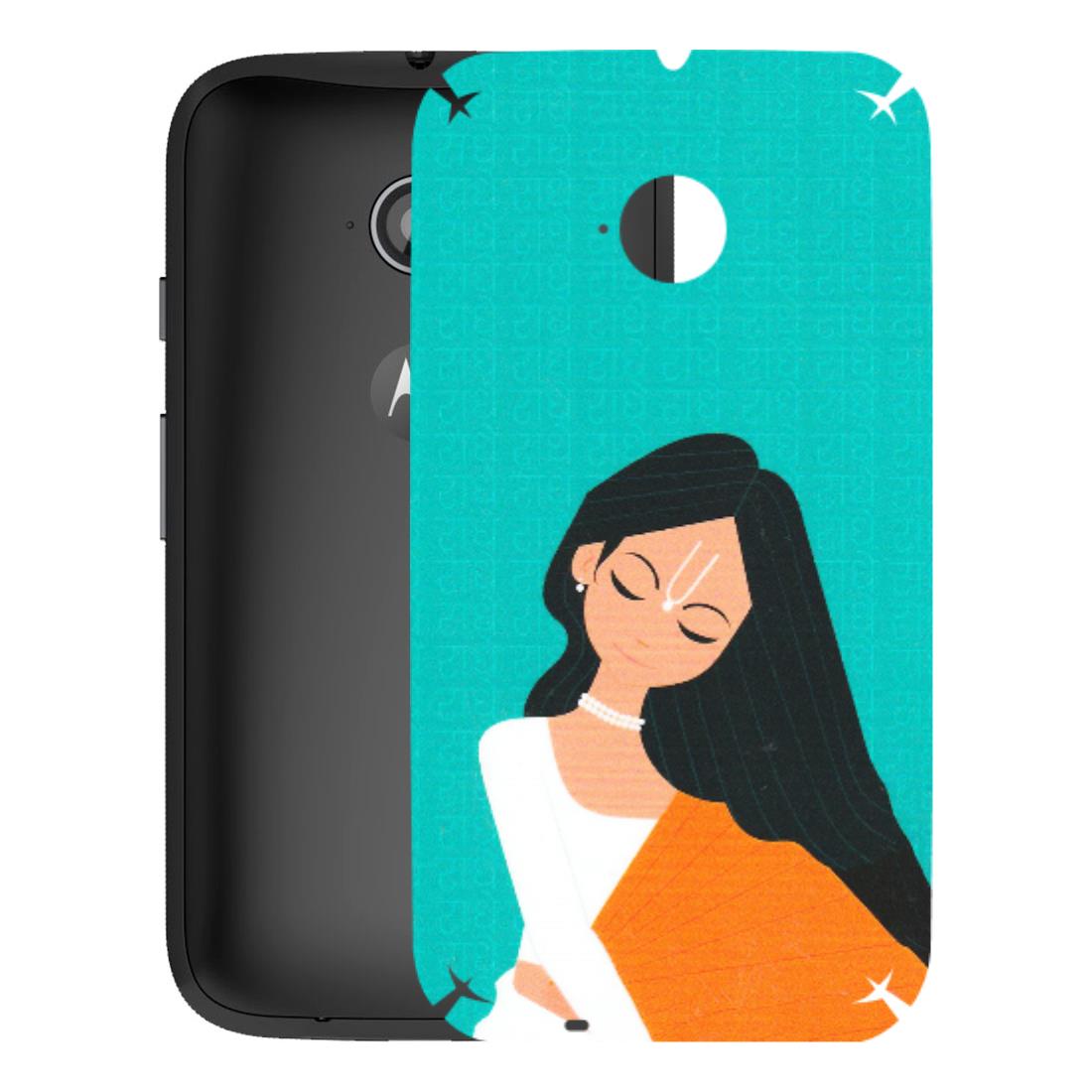 Motorola Phone Skins (All Models) - Radhe Radhe With Hindu Symbol - Matte Finish (M-164) Motorola Moto E2