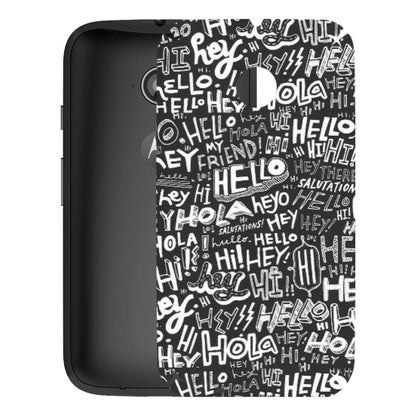 Motorola Phone Skins (All Models) - Hi Hello Doodles - Matte Finish (M-25) Motorola Moto E2