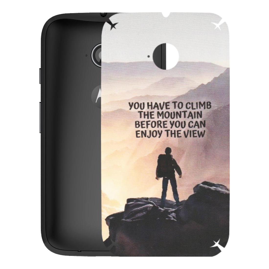 Motorola Phone Skins (All Models) - Motivational Hiking Mountain - Matte Finish (M-28) Motorola Moto E2