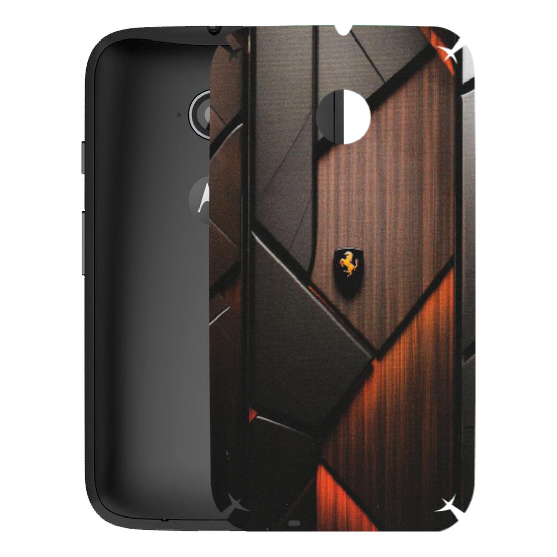 Motorola Phone Skins (All Models) - Lambo Beauty Wood Pattern Sober - Matte Finish (M-51) Motorola Moto E2