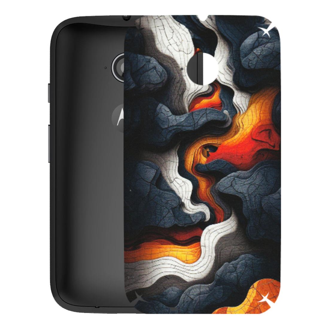 Motorola Phone Skins (All Models) - Abstract Volcanic Layers - Matte Finish (M-52) Motorola Moto E2