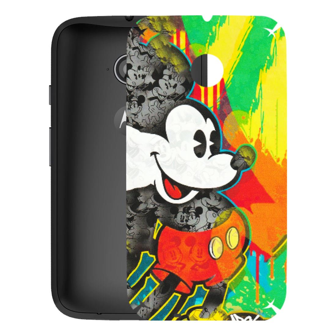 Motorola Phone Skins (All Models) - Multiple Mickey With Colourful Texture - Matte Finish (M-84) Motorola Moto E2