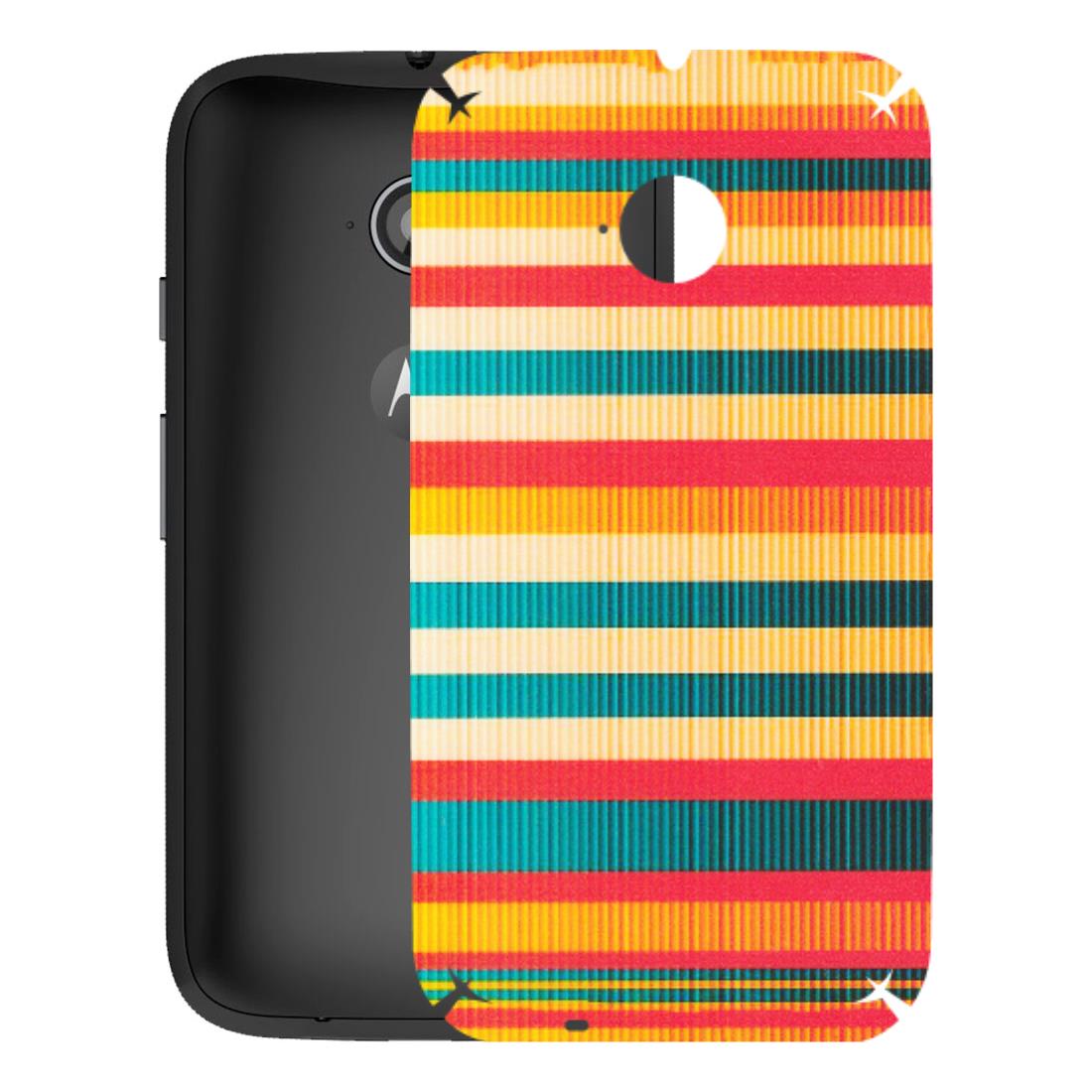 Motorola Phone Skins (All Models) - Colourful Stripes Soothing Effect - Matte Finish (M-86) Motorola Moto E2