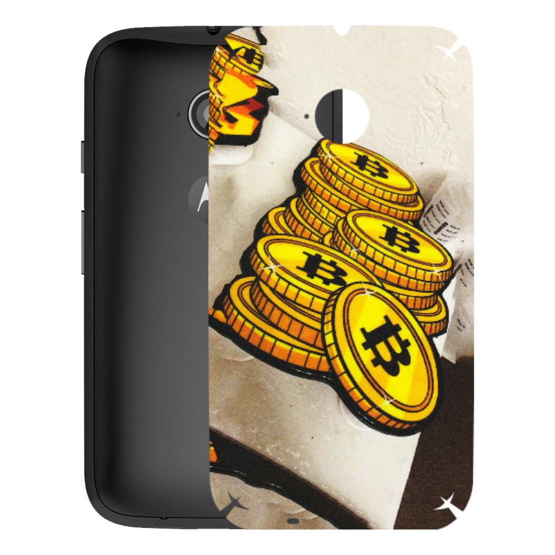 Motorola Phone Skins (All Models) - Billionaire Bitcoin Collection - Matte Finish (M-92) Motorola Moto E2