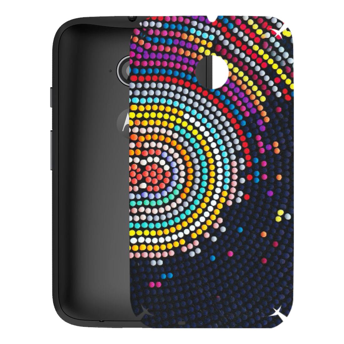 Motorola Phone Skins (All Models) - Rainbow Dot Mandala - Matte Finish (M-97) Motorola Moto E2
