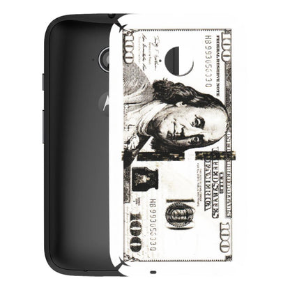 Motorola Phone Skins (All Models) - 100 Dollar Currency - Transparent Finish (T-01) Motorola Moto E2