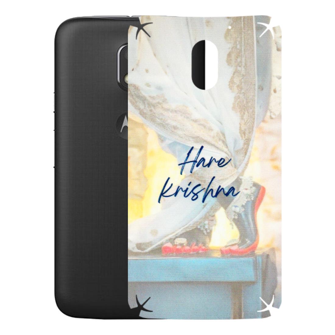 Motorola Phone Skins (All Models) - Hare Krishna - 3D Embossed Finish (L-03) Motorola Moto E3 Power