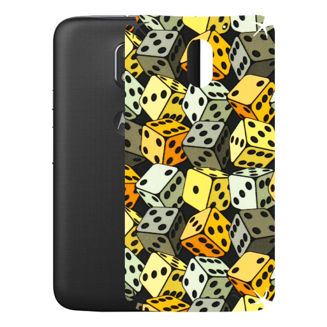 Motorola Phone Skins (All Models) - Dices Of Life - 3D Embossed Finish (L-04) Motorola Moto E3 Power