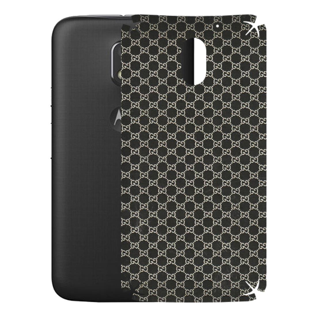 Motorola Phone Skins (All Models) - Black G Print - 3D Embossed Finish (L-109) Motorola Moto E3 Power