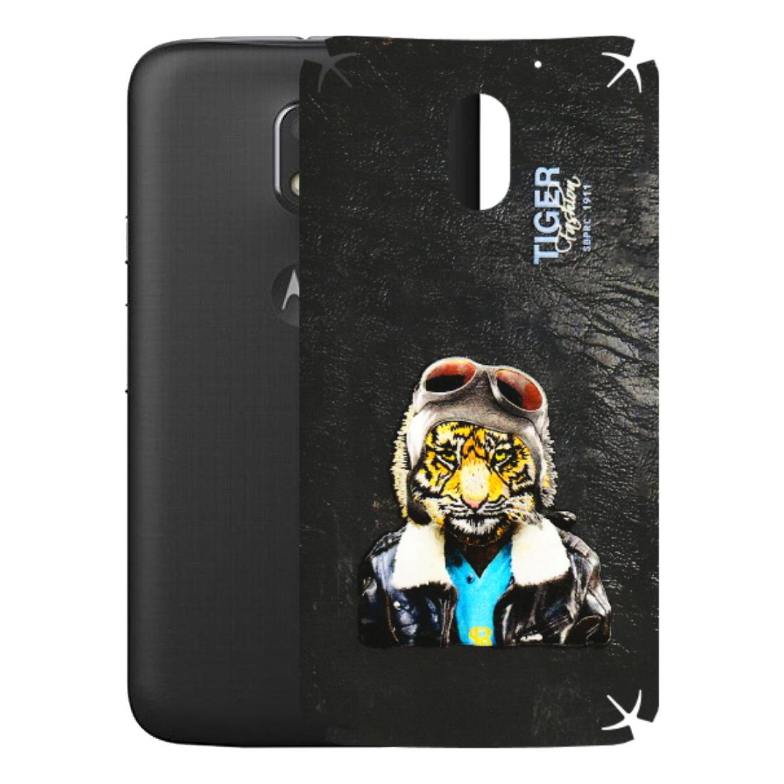 Motorola Phone Skins (All Models) - Rider Tiger - 3D Embossed Finish (L-113) Motorola Moto E3 Power