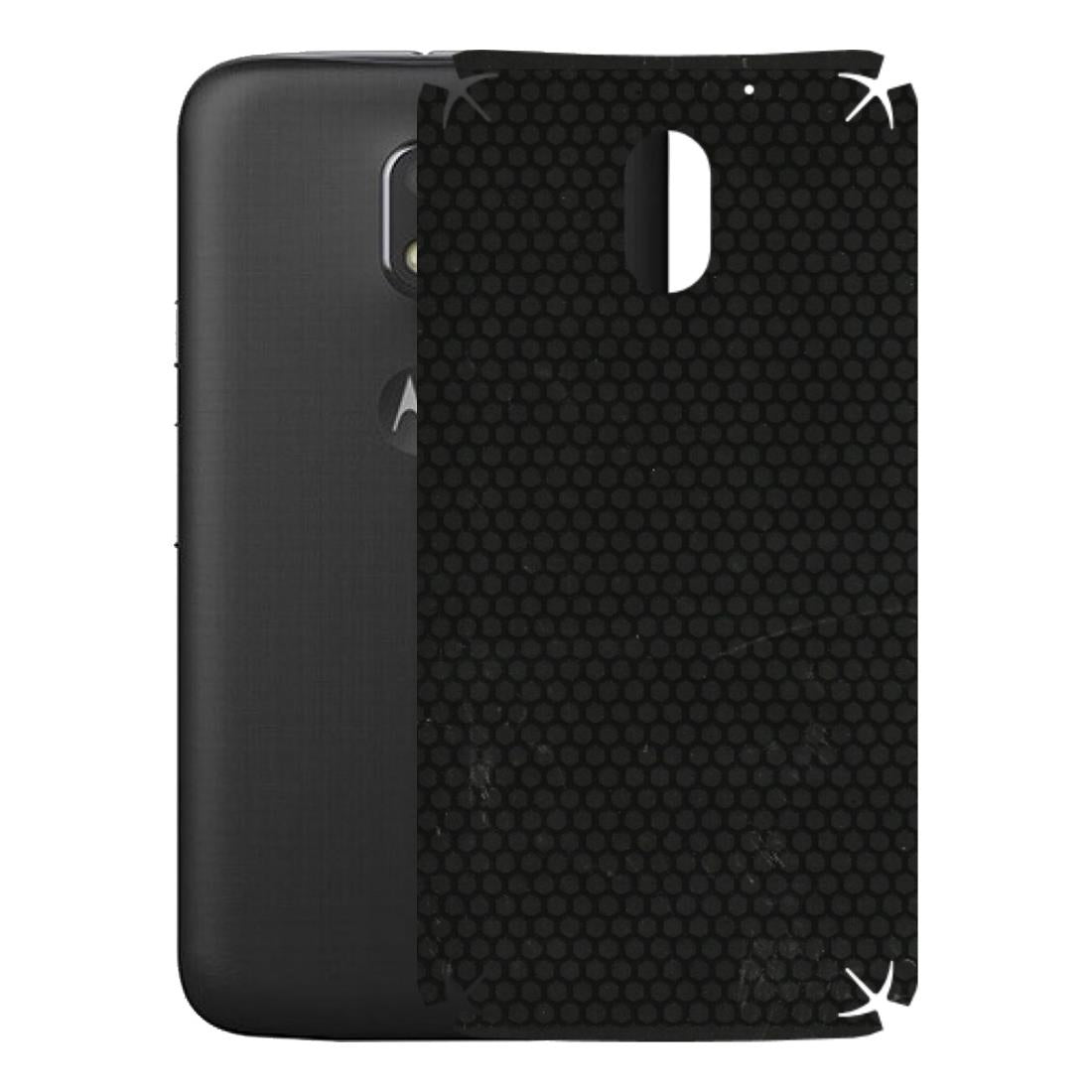 Motorola Phone Skins (All Models) - Black honeycomb - 3D Embossed Finish (L-114) Motorola Moto E3 Power