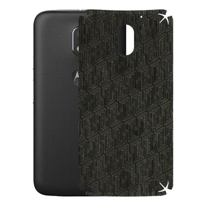 Motorola Phone Skins (All Models) - Black Abstract Pattern - 3D Embossed Finish (L-117) Motorola Moto E3 Power