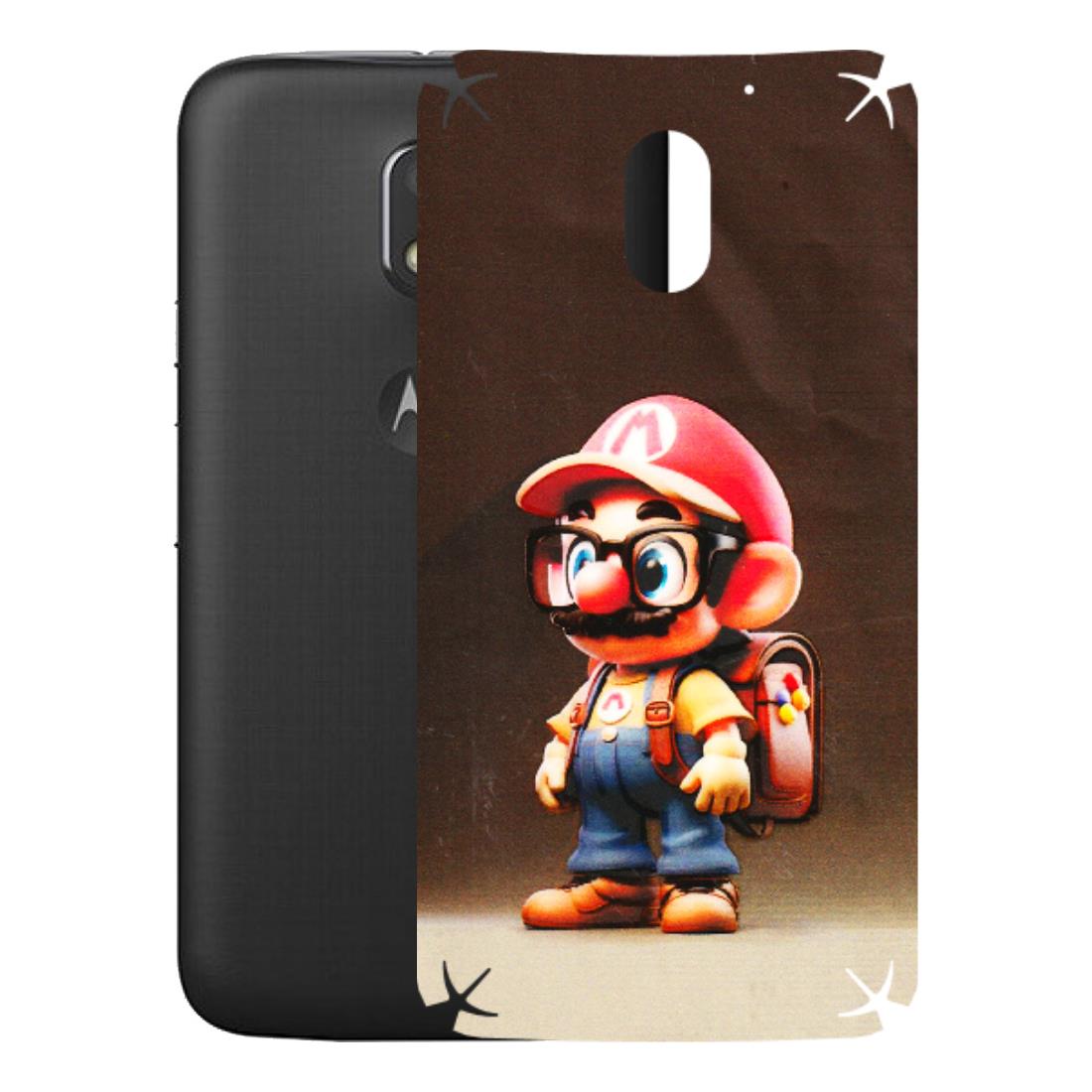 Motorola Phone Skins (All Models) - Little Mario - 3D Embossed Finish (L-119) Motorola Moto E3 Power