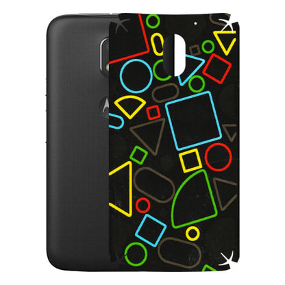 Motorola Phone Skins (All Models) - Black Shapes - 3D Embossed Finish (L-131) Motorola Moto E3 Power