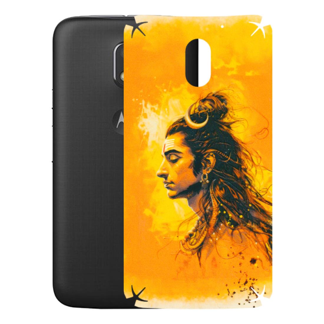 Motorola Phone Skins (All Models) - Shiv Shakti - 3D Embossed Finish (L-14) Motorola Moto E3 Power