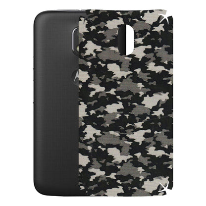 Motorola Phone Skins (All Models) - Black/Grey Camoflaunge - 3D Embossed Finish (L-142) Motorola Moto E3 Power