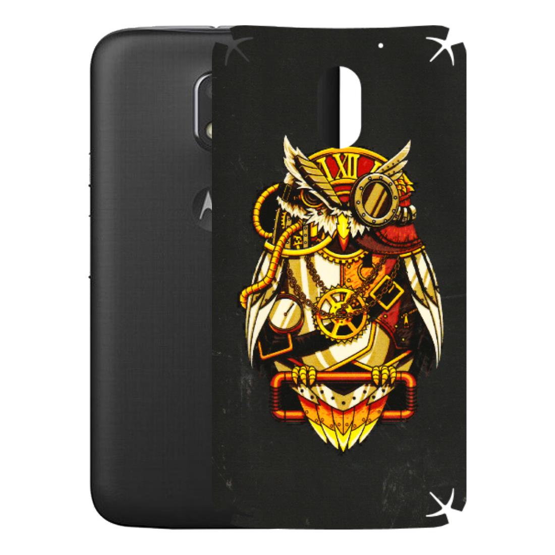 Motorola Phone Skins (All Models) - Classy Smart Owl - 3D Embossed Finish (L-144) Motorola Moto E3 Power