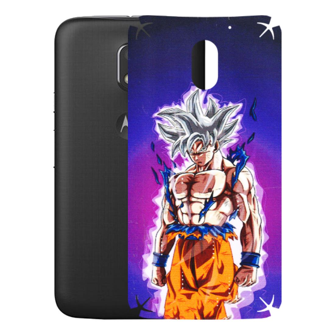 Motorola Phone Skins (All Models) - Goku Purple Anime - 3D Embossed Finish (L-147) Motorola Moto E3 Power