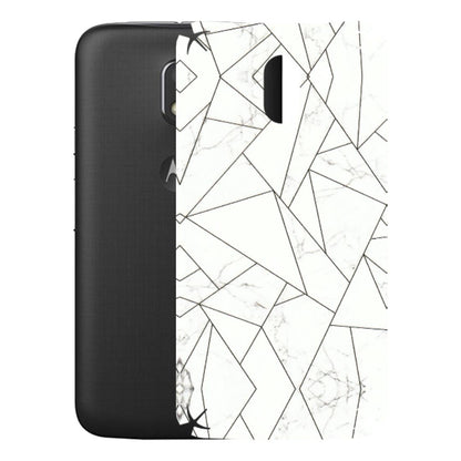 Motorola Phone Skins (All Models) - Luxury White Marble Effect - 3D Embossed Finish (L-168) Motorola Moto E3 Power