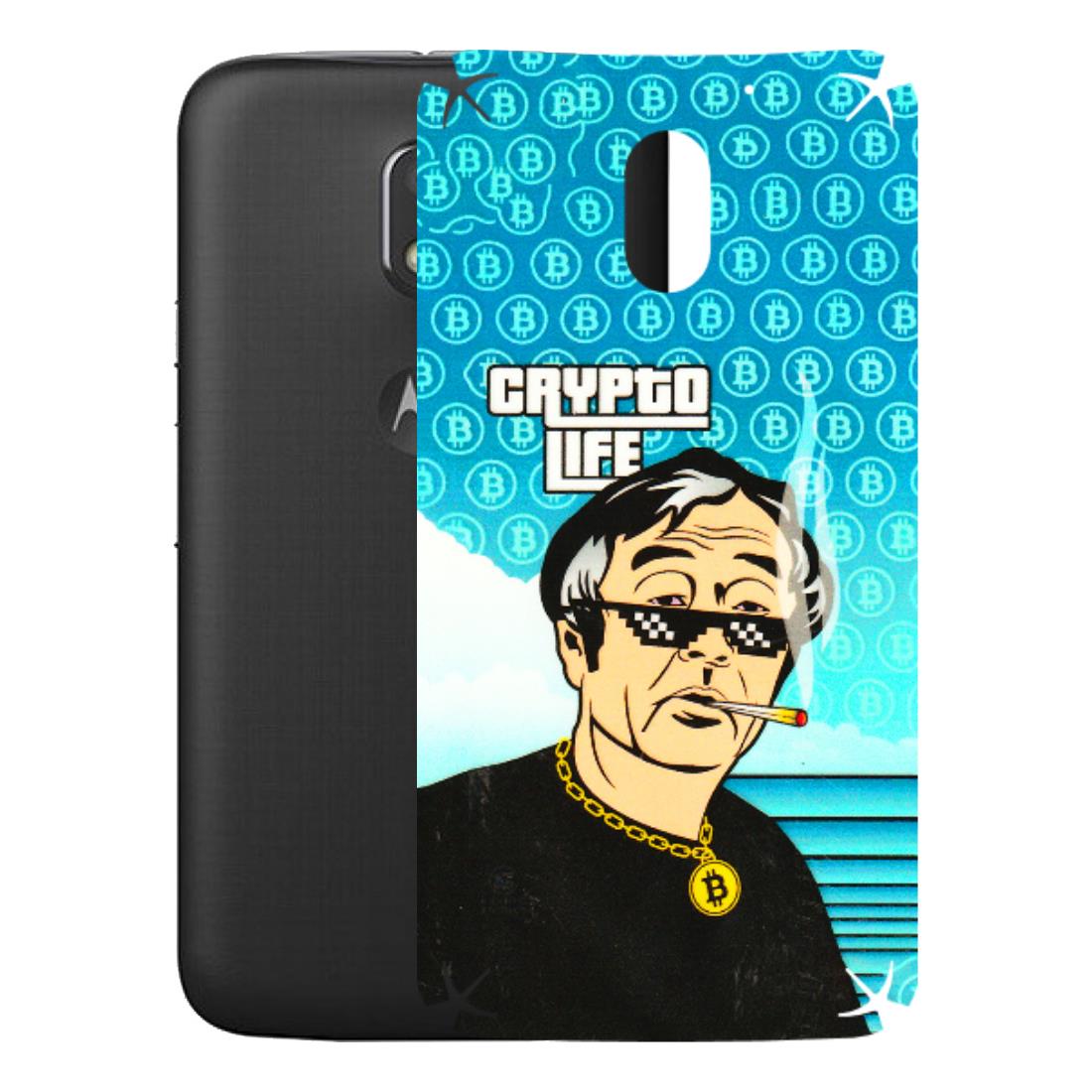 Motorola Phone Skins (All Models) - Crypto Thug Life - 3D Embossed Finish (L-179) Motorola Moto E3 Power