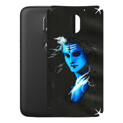 Motorola Phone Skins (All Models) - Har Har Mahadev Blue/Black - 3D Embossed Finish (L-185) Motorola Moto E3 Power