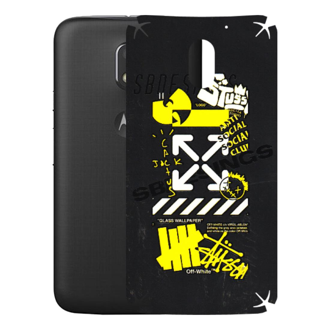 Motorola Phone Skins (All Models) - Anti Social Graffiti - 3D Embossed Finish (L-198) Motorola Moto E3 Power