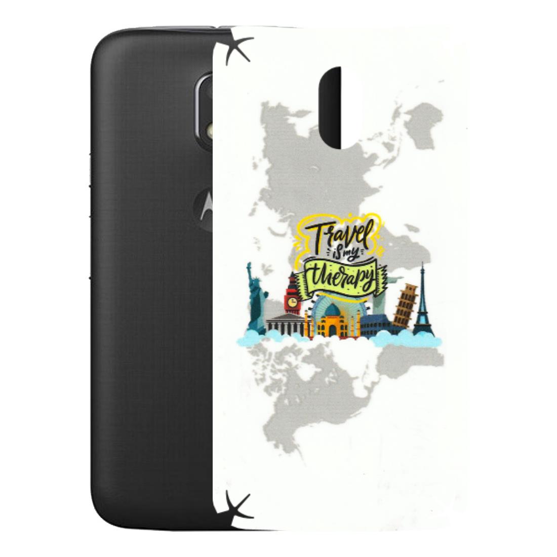 Motorola Phone Skins (All Models) - Travel Therapy - 3D Embossed Finish (L-199) Motorola Moto E3 Power